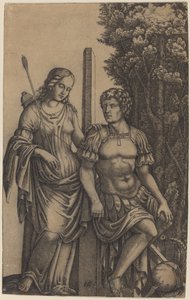 Wenus ukazuje się Eneaszowi autorstwa Marcantonio Raimondi