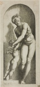 Wenus i Kupidyn autorstwa Marcantonio Raimondi