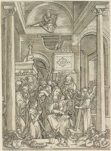 Gloryfikacja Maryi autorstwa Marcantonio Raimondi