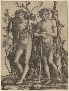 Apollo i Hiacynt autorstwa Marcantonio Raimondi after Francesco Francia