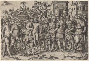 Zwycięstwo autorstwa Marcantonio Raimondi, after Jacopo Ripanda
