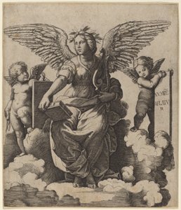 Poezja autorstwa Marcantonio Raimondi after Raphael