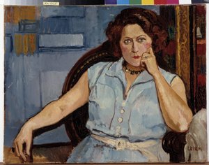 Portret siedzącej kobiety Obraz Marcela Leprina (1891-1933) XX wiek Obowiązkowa wzmianka: Kolekcja fundacji Provence, Marsylia