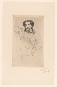 Portret Henri Charles Guérard autorstwa Marcellin Gilbert Desboutin (signed by artist)