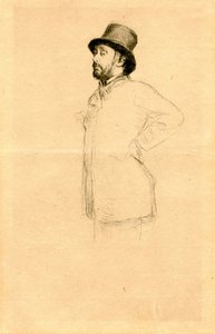 Edgar Degas w kapeluszu.