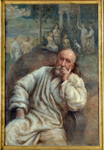 Portret malarza Pierre Cecil Puvis de Chavanne (1824-1898) Obraz Marcellin Gilbert Desboutins (1823-1902) XIX-wieczne Amiens, musee de la Picardie - Portret malarza Pierre Cecil Puvis de Chavanne (1824-1898). Obraz Marcellina Gi