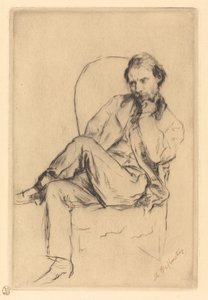 Renoir w pozycji siedzącej autorstwa Marcellin Gilbert Desboutin