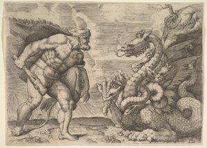 Herkules i Hydra Lerny. autorstwa Marco Angolo del Moro