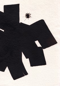 Czarny, 2023 (tusz na papierze) autorstwa Marco Campedelli