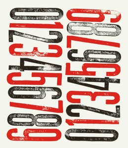 Numbers, 2014 (drzeworyt na papierze) autorstwa Marco Campedelli