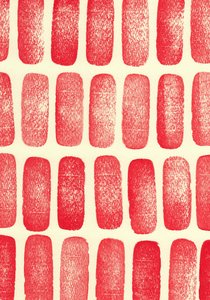 Stones_red, 2017 (gumowe stemple) autorstwa Marco Campedelli