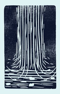 Wodospad, 2014 (linoleum na papierze) autorstwa Marco Campedelli