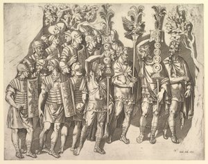 Legion rzymski z kolumny Trajansa, XVI wiek. autorstwa Marco Dente