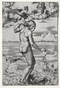 Narodziny Wenus , c. 1516. autorstwa Marco Dente