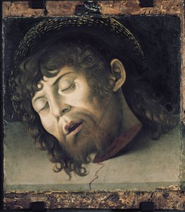 Ścięty św. Jan Chrzciciel (olej na drewnie)