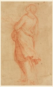 Rysunek przedstawiający młodą kobietę (św. Maria Magdalena pod krzyżem), 1550-75