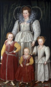 Portret Anny, Lady Pope (1561-1625) z dziećmi