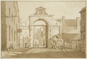 Temple Gate (ołówek i akwarela na papierze) autorstwa Marcus H. Homes