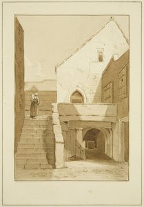 Czarni, czyli Dominikanie, Bracia, Merchant Street (ołówek i akwarela na papierze) autorstwa Marcus H. Homes
