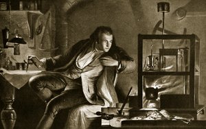 James Watt i silnik parowy, ilustracja z „Hutchinson