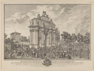 Sport honorowy Frantza Stephana, przy wjeździe do Florencji 1739 autorstwa Marcus Tuscher