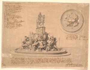 Projekt pomnika Fryderyka V w Amalienborg autorstwa Marcus Tuscher
