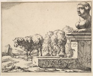 Owce, z zestawu 16 talerzy, 1664.