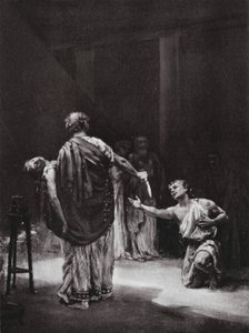 Arystodem z Messenii składa w ofierze swoją córkę (litografia) autorstwa Margaret (after) Dovaston