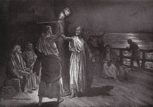 "Uderz, ale mnie wysłuchaj" (litografia) autorstwa Margaret (after) Dovaston