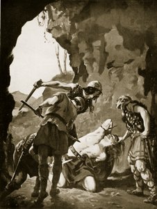Konstantyn II zabity przez Duńczyków, 881 r. n.e., ilustracja z "Hutchinson