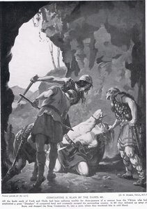 Contantine II zabity przez Duńczyków AD881 autorstwa Margaret Dovaston