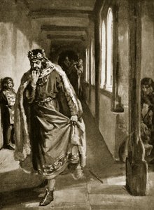 Wściekłość Jana przy podpisywaniu Magna Carta, ilustracja z "Hutchinson