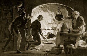 Lambert Simnel w kuchni, ilustracja z "Hutchinson
