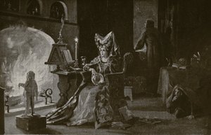 Księżna Gloucester praktykuje czary, ilustracja z "Hutchinson
