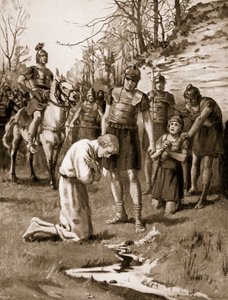 Męczeństwo św. Albana, ok. 303 r., ilustracja z "Hutchinson