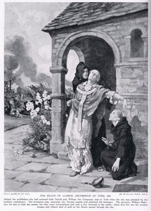 Śmierć Aldreda, arcybiskupa Yorku AD1069 autorstwa Margaret Dovaston