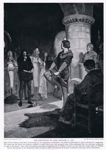 Obalenie króla Edwrada II AD1327 autorstwa Margaret Dovaston