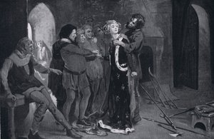 Piękna panna z Kentu pocałowana przez powstańców AD1381 autorstwa Margaret Dovaston