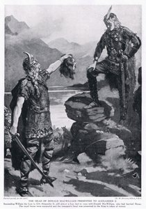 Głowa Donalda MacWilliama podarowana Aleksandrowi II AD1214 autorstwa Margaret Dovaston