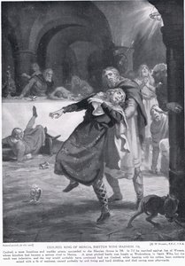 Szaleństwo króla Ceolreda z Mercji AD 716 autorstwa Margaret Dovaston