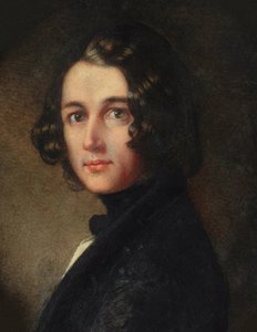 Portret Karola Dickensa Szczegół, 1843. autorstwa Margaret Gillies