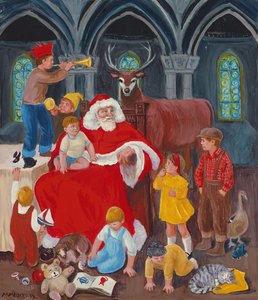 Mikołaj w Wigilię Bożego Narodzenia autorstwa Margaret Loxton