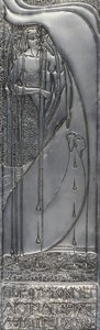 Tabliczka z białego metalu Repusse, 1893 (metal) autorstwa Margaret Macdonald
