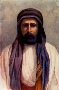 Mohammed Abdullah, szejk z Palmyry (kolorowa litografia) autorstwa Margaret Thomas