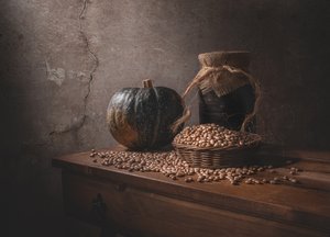 Rustykalna jesienna martwa natura