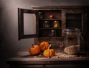 Jesienna spiżarnia w stylu rustykalnym
