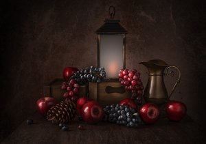 Rustykalna martwa natura z plonami
