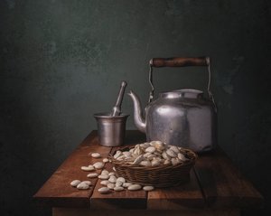 Rustykalna martwa natura w kuchni