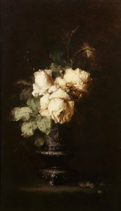 Margaret Roosenboom - Białe róże autorstwa Margaretha Roosenboom