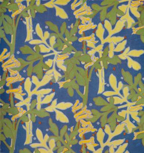 „Projekt jedwabiu z nadrukiem blokowym”, 1926 autorstwa Margery Tomlin